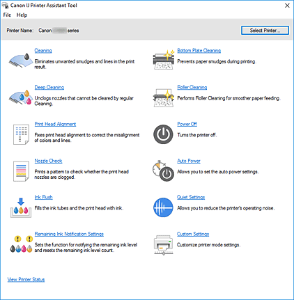 figure: Canon IJ Printer Assistant Tool